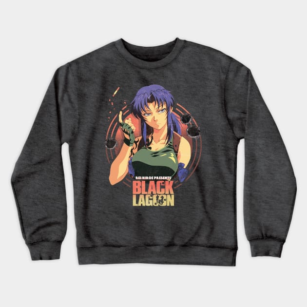 Black Lagoon Crewneck Sweatshirt by geeeeeeeeeeeek